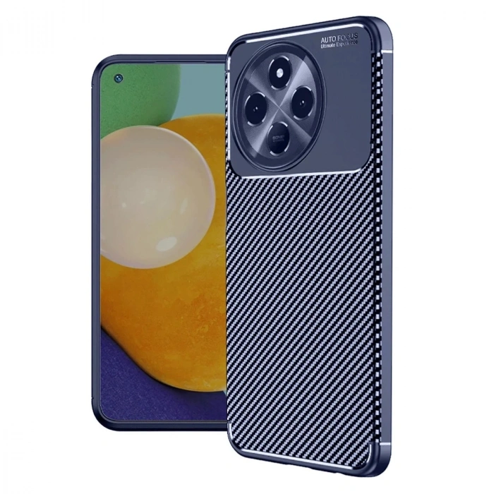 Durukar®  Tecno Spark 30 Pro Kılıf Auto Focus Karbon Kapak - Lacivert