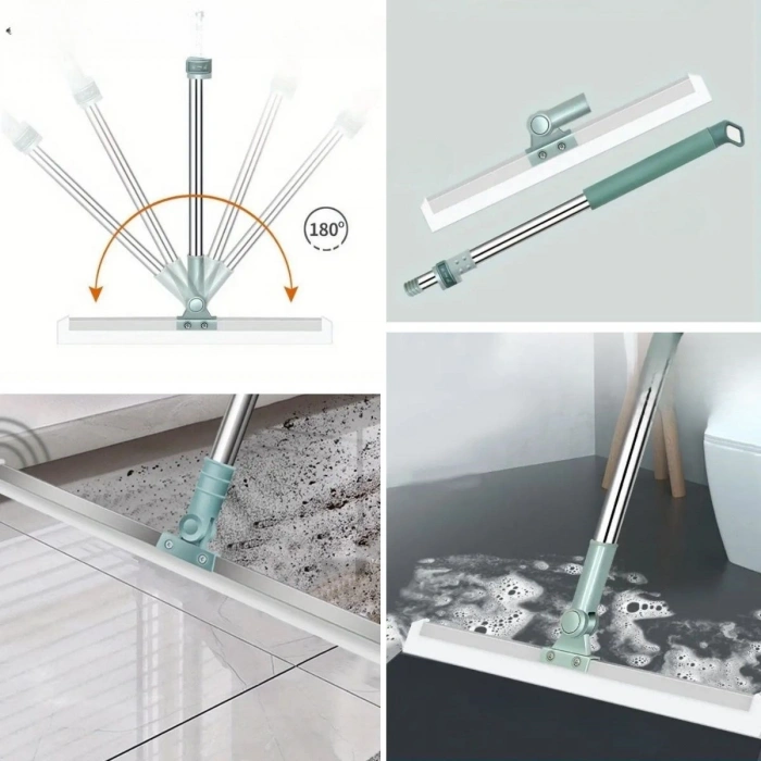 Durukar® Teleskopik Oynar Başlıklı Cam,Zemin Silme Aparatı Çekçek