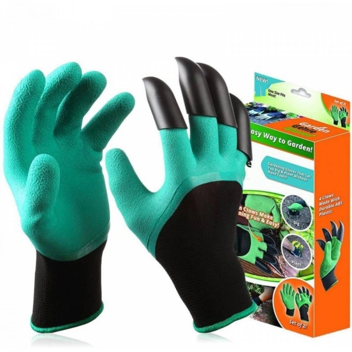 Durukar® Toprak Kazma Ekme Çapalama İçin Korumalı Bahçe Bahçivan Eldiveni