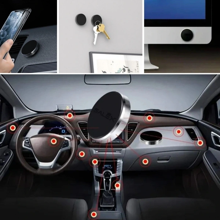 Durukar® Tüm Modellerle Uyumlu Manyetik Araç İçi Telefon Tutucu Çok Amaçlı Güçlü Mıknatıs Tutucu