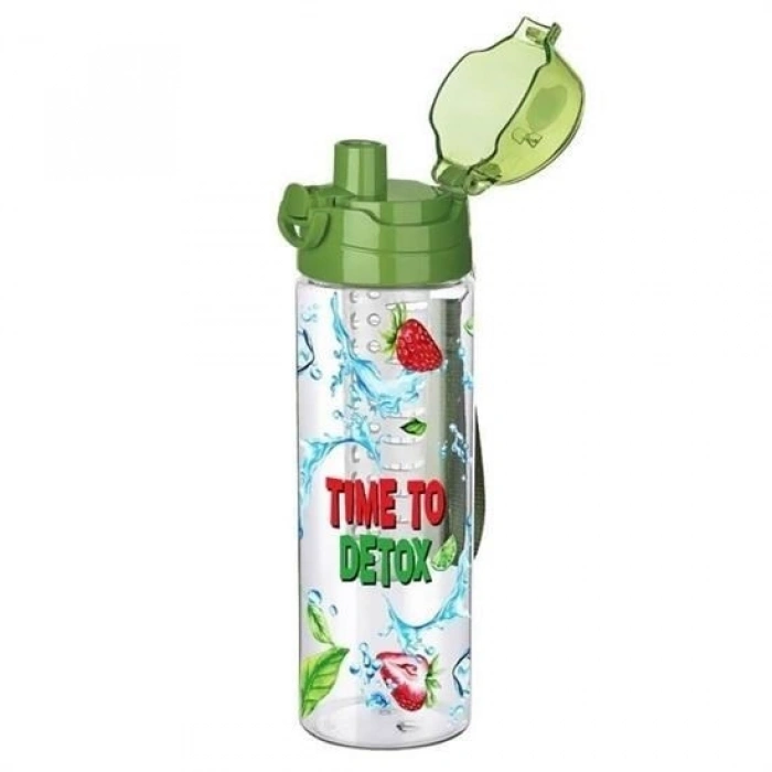 Durukar® Easy to Carry Detox Athlete Diet Bottle with Handle Grip, Locking, and Self-Straining