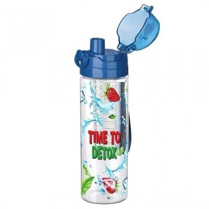 Durukar® Easy to Carry Detox Athlete Diet Bottle with Handle Grip, Locking, and Self-Straining