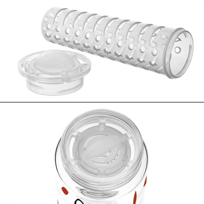 Durukar® Tutma Saplı Kilitli Kendiliğinden Süzgeçli Kolay Taşınabilir Detoks Sporcu Diyet Matarası