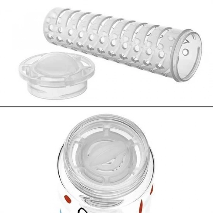 Durukar® Easy to Carry Detox Athlete Diet Bottle with Handle Grip, Locking, and Self-Straining