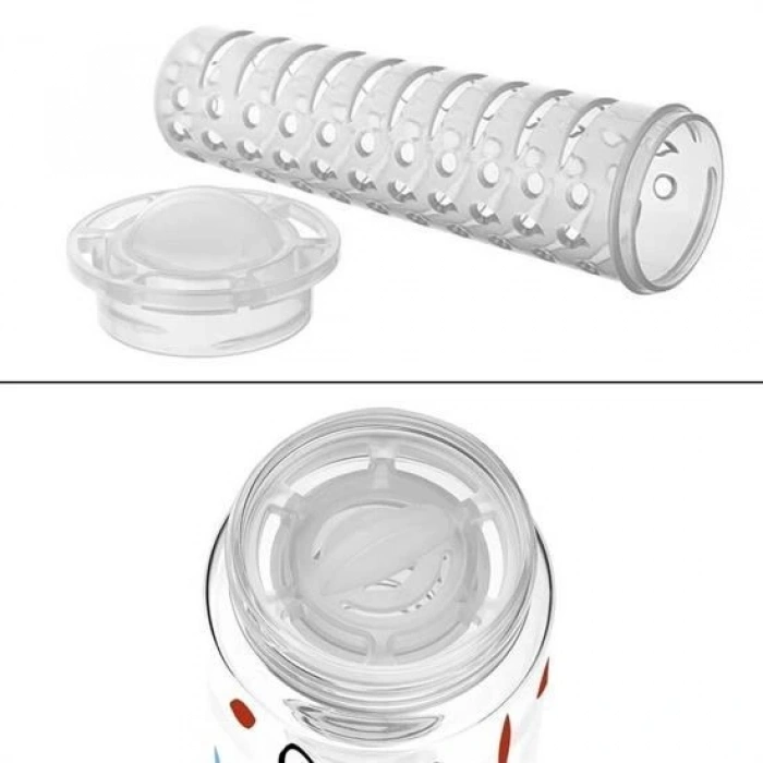 Durukar® Tutma Saplı Kilitli Kendiliğinden Süzgeçli Kolay Taşınabilir Detoks Sporcu Diyet Matarası