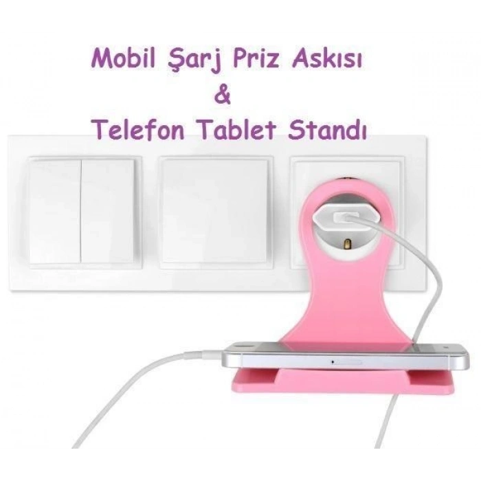 Durukar® Universal Mobil Şarj Priz Askısı ve Telefon Tablet  Tutucu Stand