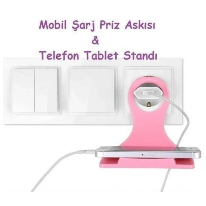 Durukar® Universal Mobil Şarj Priz Askısı ve Telefon Tablet  Tutucu Stand