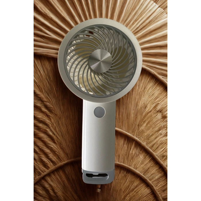 Durukar®  USB ile Şarj Olabilen 3 Ayarlı Fan Modlu Çanta Tipi El Fanı