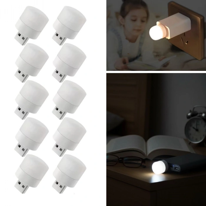 Durukar® USB Mini Top LED 10’lu Aydınlatma Seti – Sıcak Renkli Gece Lambası, Enerji Tasarruflu Mikro LED Işıklar