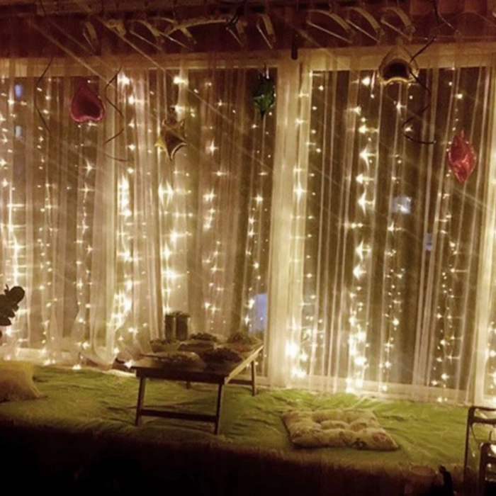 Durukar® Remote Controlled LED Curtain Light with Hook, USB 3x3 Meter Fairy Curtain LED