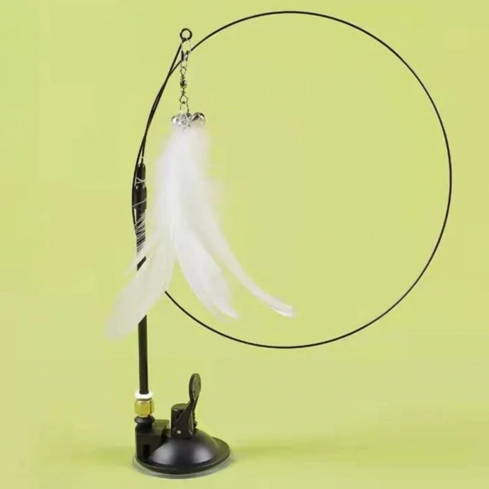 Durukar® Vantuzlu Tüylü Zilli Olta Kedi Oyuncağı 2 Oltalı