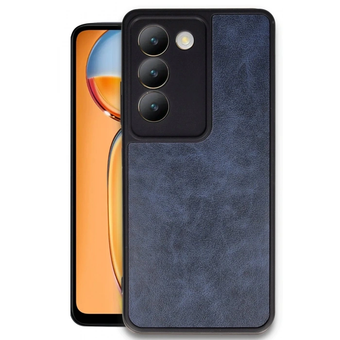 Durukar®  Vivo V30 Lite 4G Kılıf Aras Deri Kapak - Lacivert