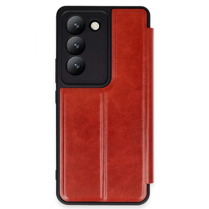 Durukar®  Vivo V30 Lite 4G Kılıf Flip Cover - Kırmızı
