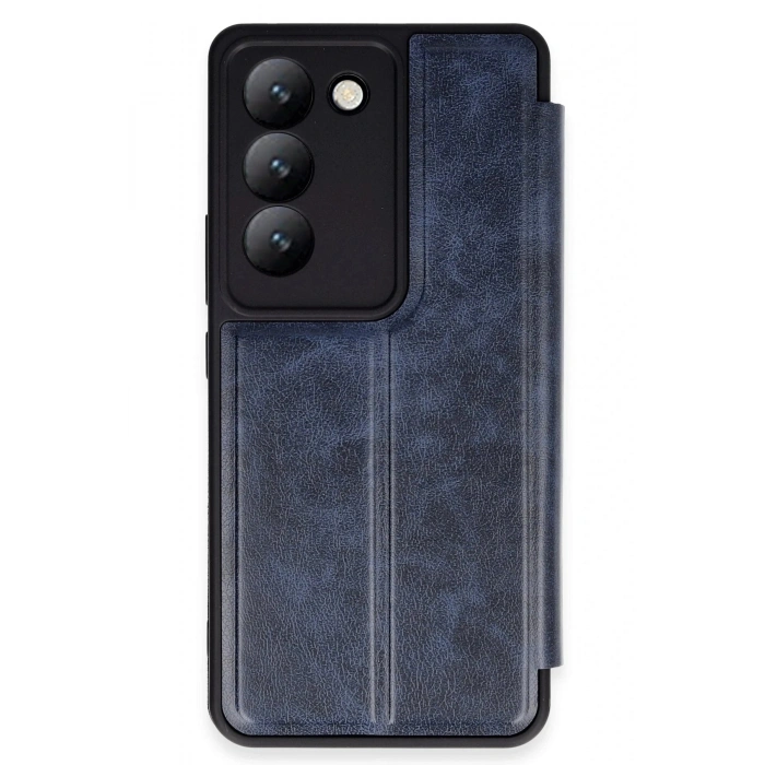 Durukar®  Vivo V30 Lite 4G Kılıf Flip Cover - Lacivert