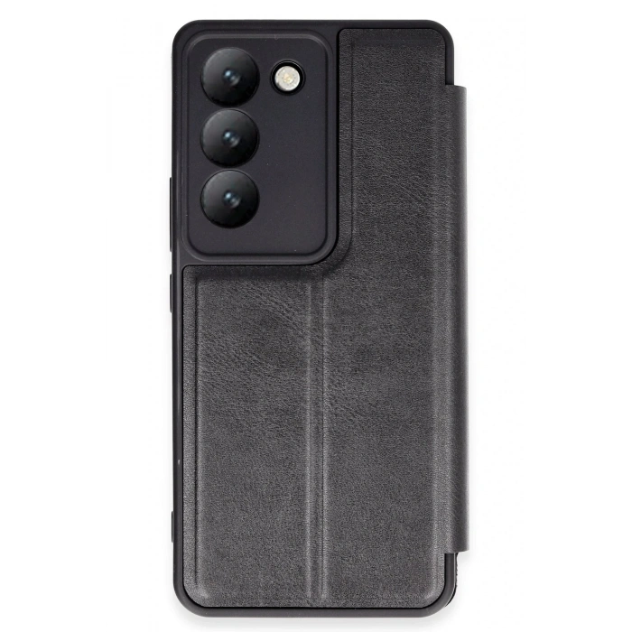 Durukar®  Vivo V30 Lite 4G Kılıf Flip Cover - Siyah