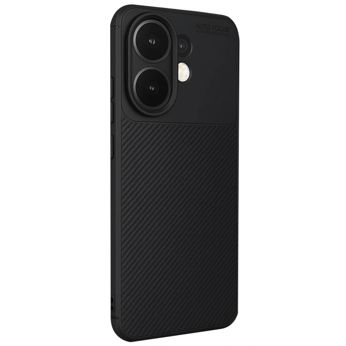 Durukar®  Vivo V60 5G Auto Focus Karbon Kapak - Siyah
