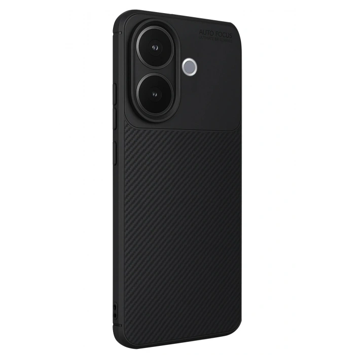 Durukar®  Vivo V60 Lite Auto Focus Karbon Kapak - Siyah