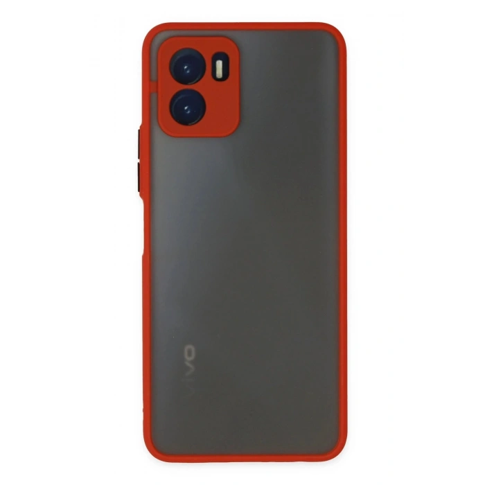 Durukar®  Vivo Y15S Kılıf Montreal Silikon Kapak - Kırmızı
