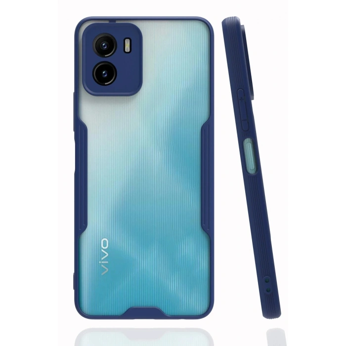 Durukar®  Vivo Y15S Kılıf Platin Silikon - Lacivert