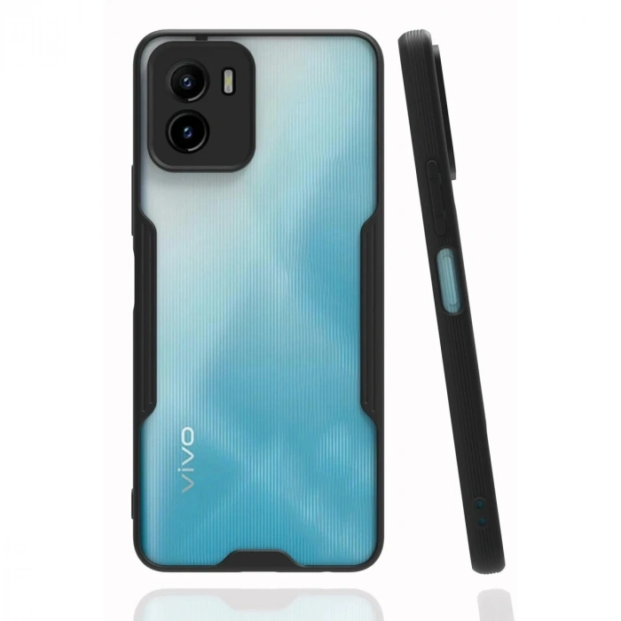 Durukar®  Vivo Y15S Kılıf Platin Silikon - Siyah