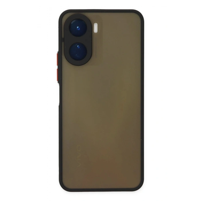 Durukar®  Vivo Y16 Kılıf Montreal Silikon Kapak - Siyah