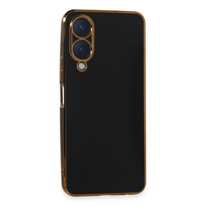 Durukar®  Vivo Y17S Kılıf Volet Silikon - Siyah