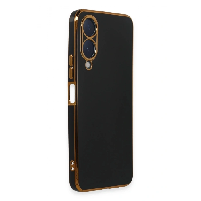 Durukar®  Vivo Y17S Kılıf Volet Silikon - Siyah