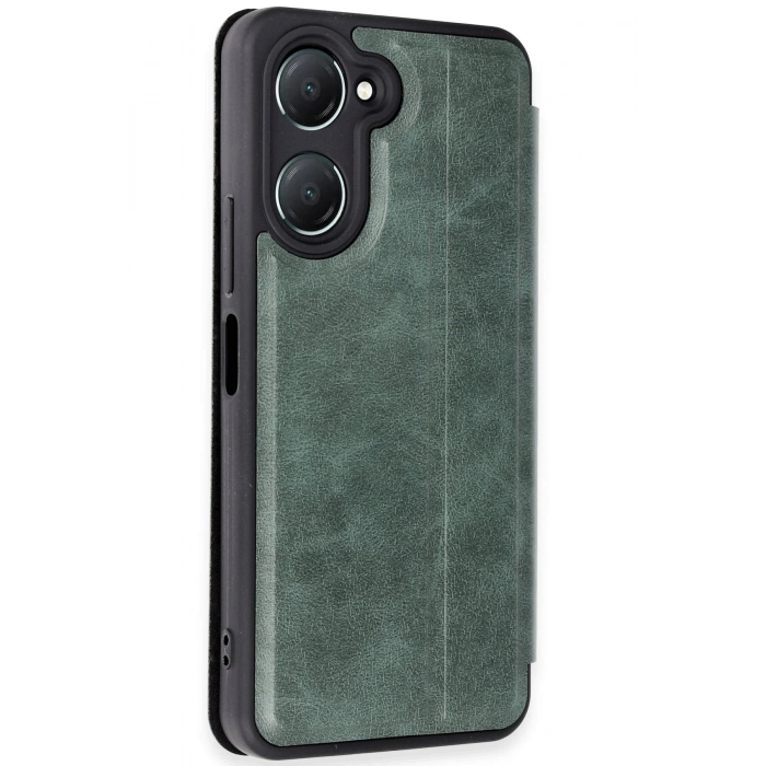 Durukar®  Vivo Y18 Kılıf Flip Cover - Koyu Yeşil