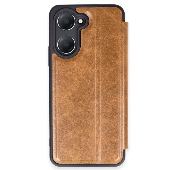 Durukar®  Vivo Y18 Kılıf Flip Cover - Taba