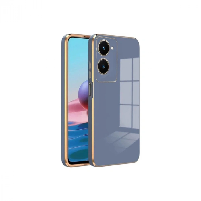 Durukar®  Vivo Y18 Kılıf Volet Silikon - Mavi