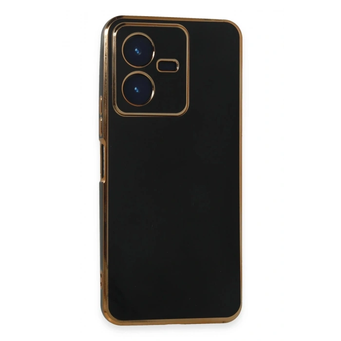 Durukar®  Vivo Y22 2022 Kılıf Volet Silikon - Siyah