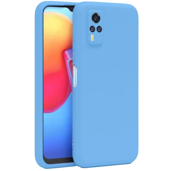 Durukar®  Vivo Y53S Kılıf Nano içi Kadife Silikon - Mavi