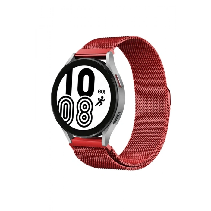 Durukar®  Watch 20mm Metal Mıknatıslı Kordon - Kırmızı