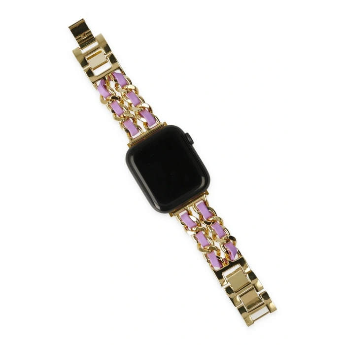 Durukar®  Watch 22mm KR405 Metal Bakla Kordon - Lila