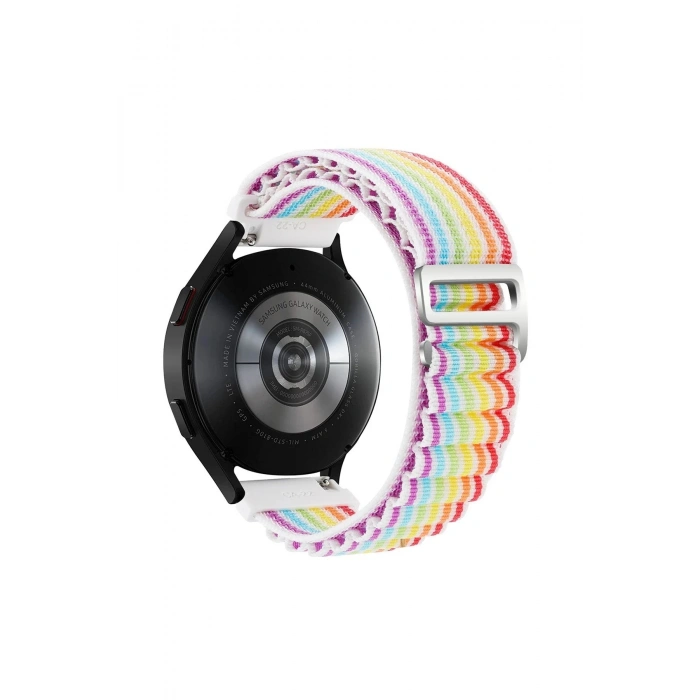 Durukar®  Watch 22mm KR410 Kumaş Kordon - Gökkuşağı