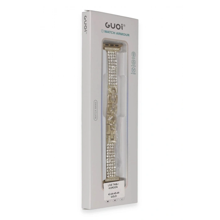 Durukar®   Watch 38mm Live Taşlı Kordon - Gold