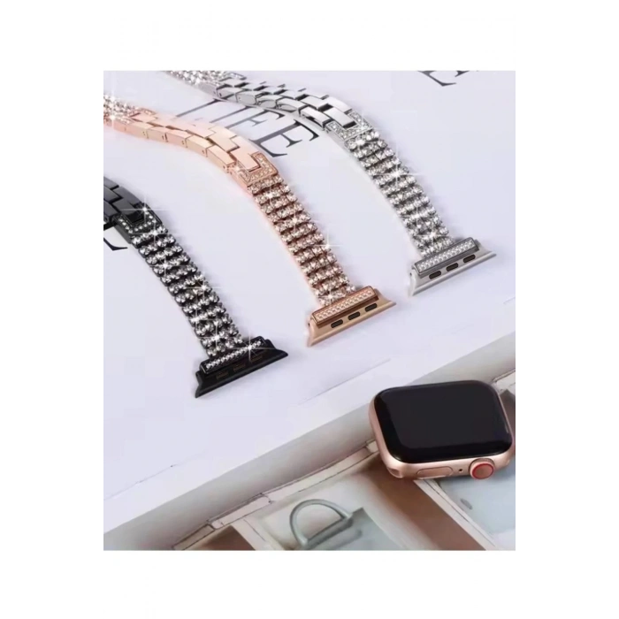 Durukar®   Watch 38mm Live Taşlı Kordon - Siyah