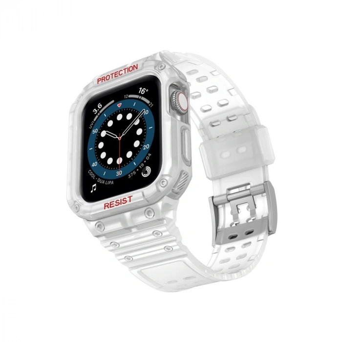 Durukar®   Watch 42mm KR401 Silikon Kordon - Şeffaf