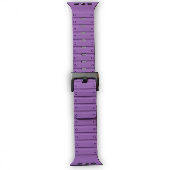 Durukar®   Watch 42mm Magnus Mıknatıslı Silikon Kordon - Mor