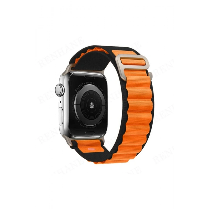 Durukar®   Watch Ultra 49mm Mountain Kordon - Siyah-Turuncu