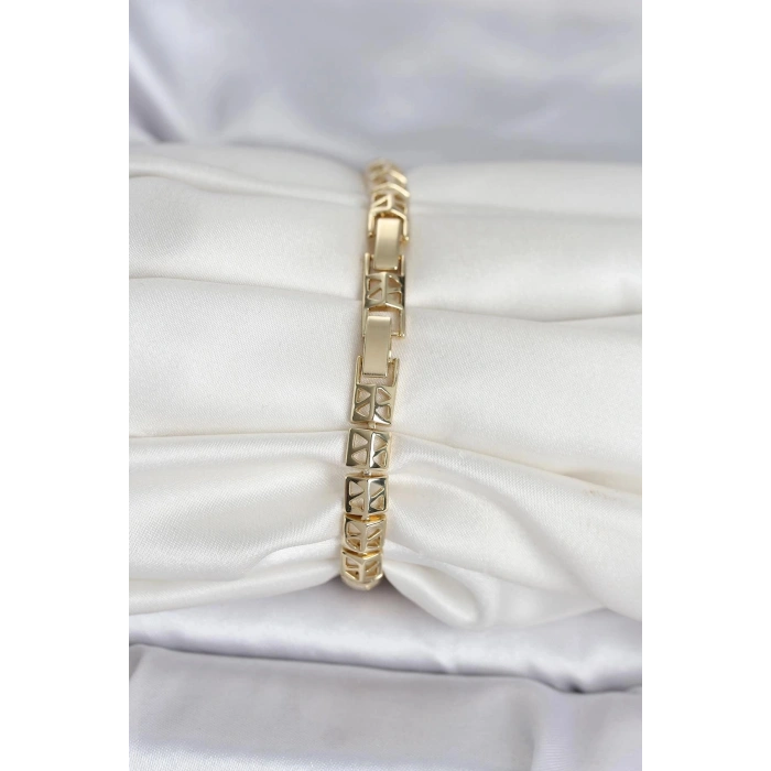 Durukar® Xuping Zirkon Taşlı Gold Renk Kadın Bileklik