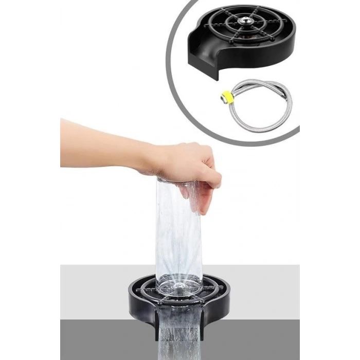 Durukar® High-Pressure Automatic Cup Washing Device Quick Cup Rinser for Kitchen Sinks