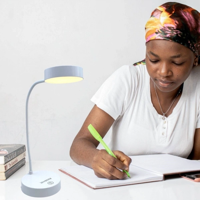 Durukar® Yuvarlak USBli Dokunmatik 3 Kademeli 360 Derece  Özel Göz Korumalı Led Lityum Masa Lambası