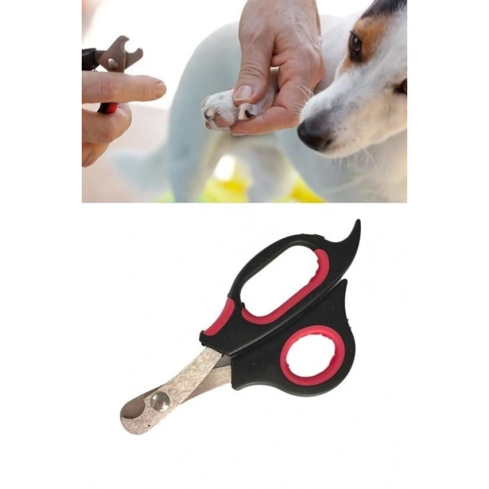 DurukarBüyük Irk Köpek Kedi Çelik Uçlu Evcil Hayvan Tırnak Makası Pati Bakım Aleti Ergonomik Kaymaz