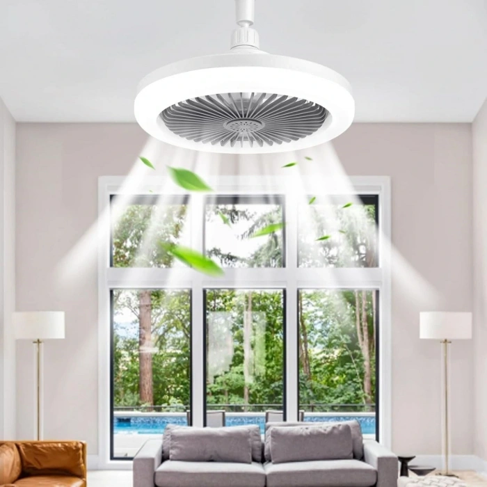 Durukar®E27 Duylu 3 Farklı Işık Modlu ve 3 Seviye Fan Güçlü Uzaktan Kumandalı, Sessiz Kullanımlı, Kolay Kurulumlu,Led Işıklı Tavan Pervane Vantilatörü