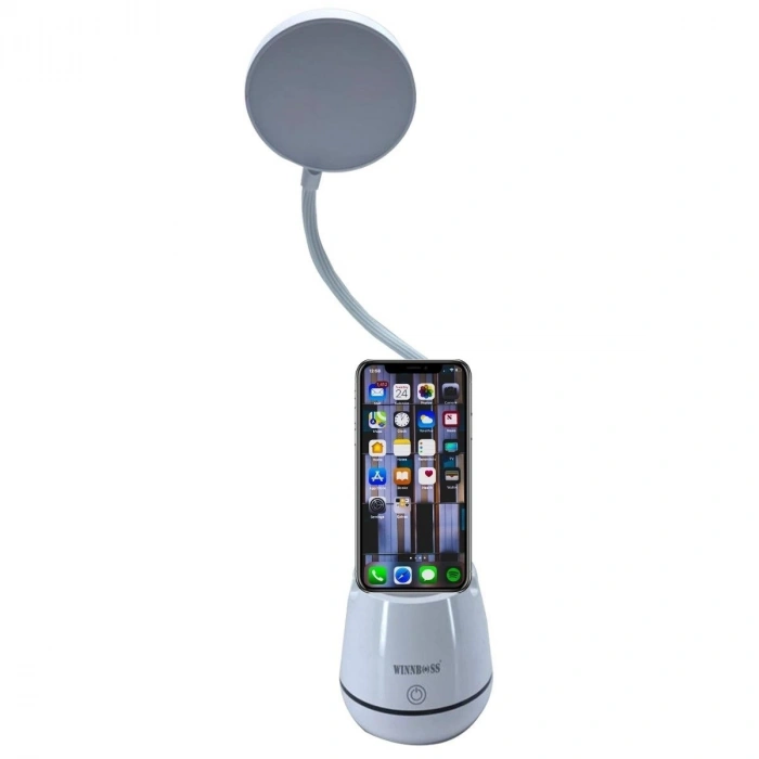 Durukar®Kalemlikli Telefon Tutacaklı Şarjlı Dokunmatik 3 Mod Esnek Başlıklı Dimmerli LED Masa Lambası