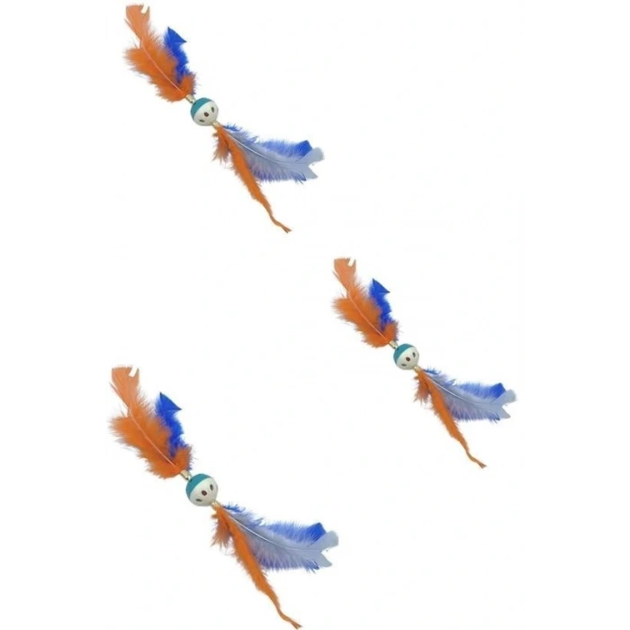 Durukar®Tüylü PüsküllüKedi OyuncağıDikkat Çekici Renkli Sevimli Evcil Hayvan Oyuncağı