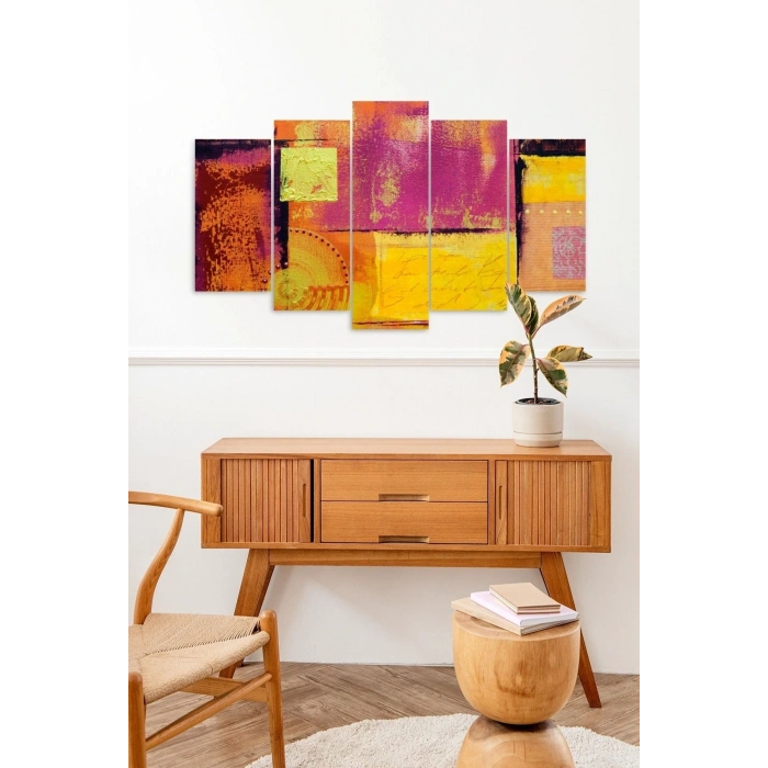 Düşündüren Hatıralar 5 Parçalı Mdf Tablo 60 x 100