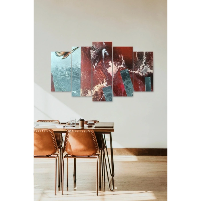 Düşündüren Manzara 5 Parçalı Mdf Tablo 60 x 100