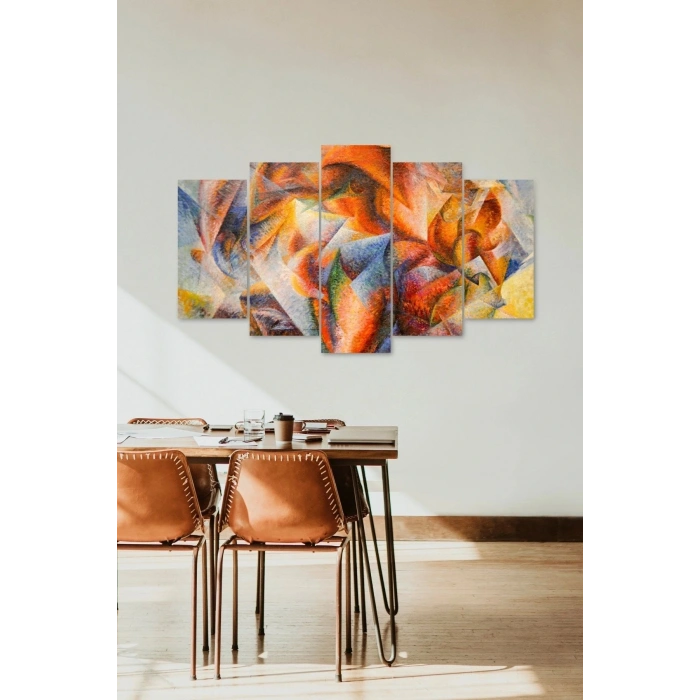 Düşündüren Manzara 5 Parçalı Mdf Tablo 60 x 100